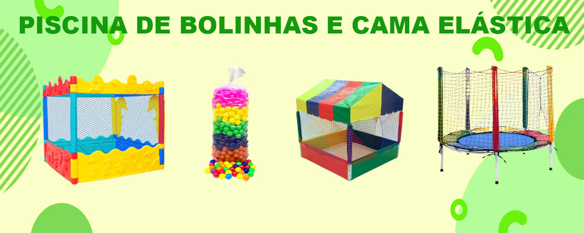 BANNER PISCINA DE BOLINHAS E CAMA ELÁSTICA amarelo